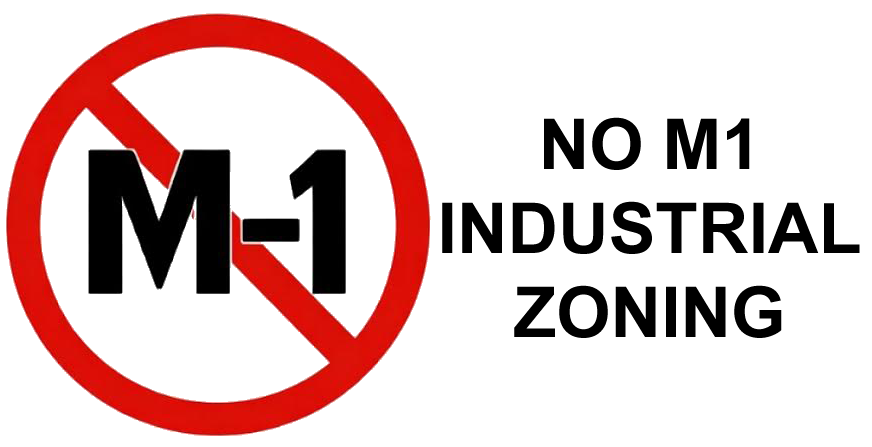 No M-1 industrial zoning symbol
